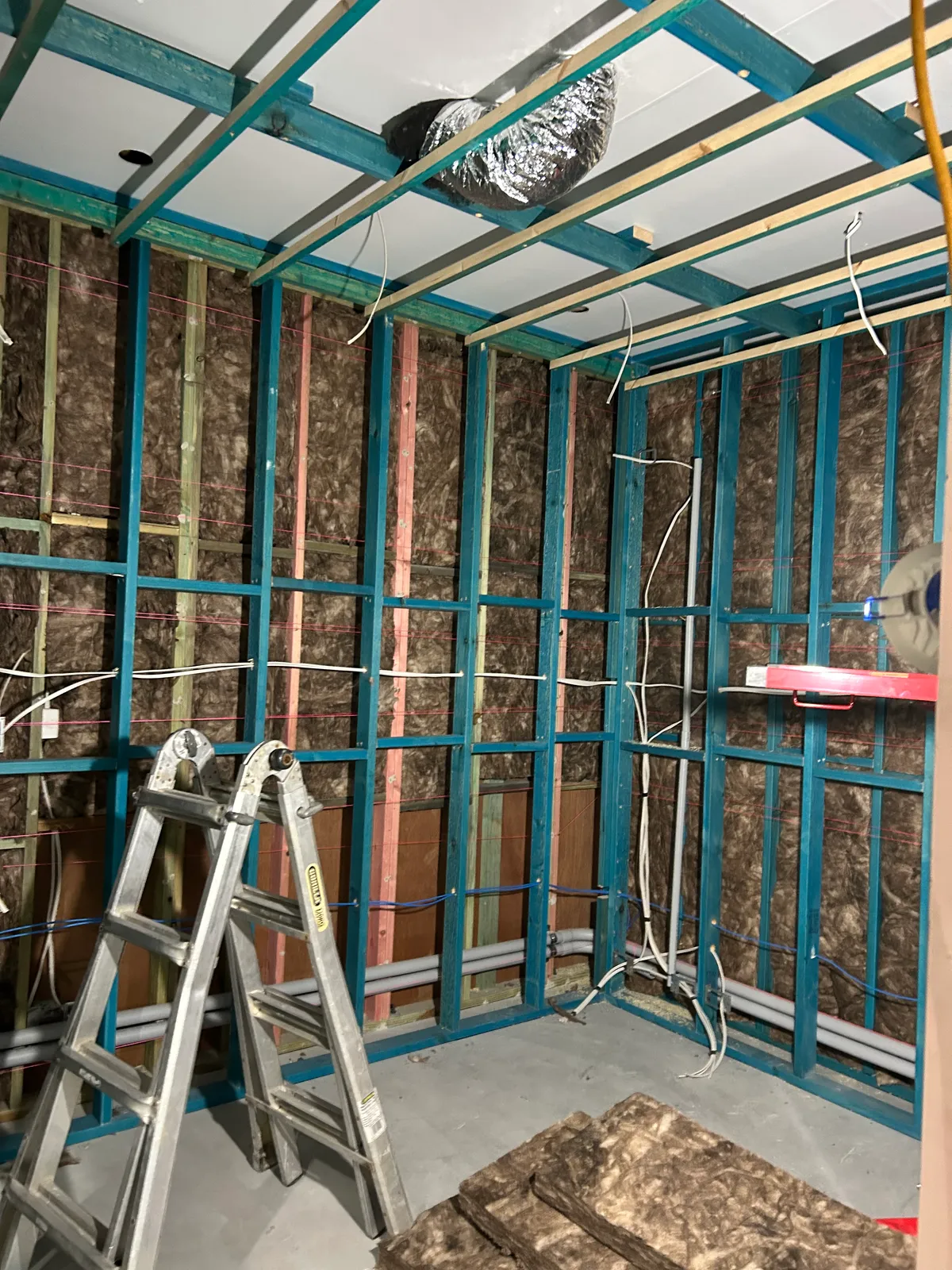 Internal frame with sound proofing.