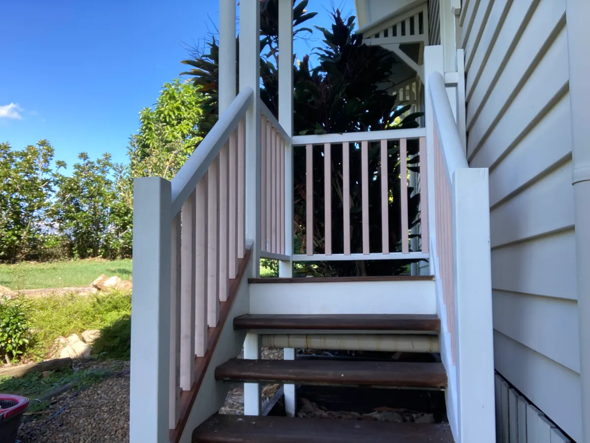Front on from rear stairs