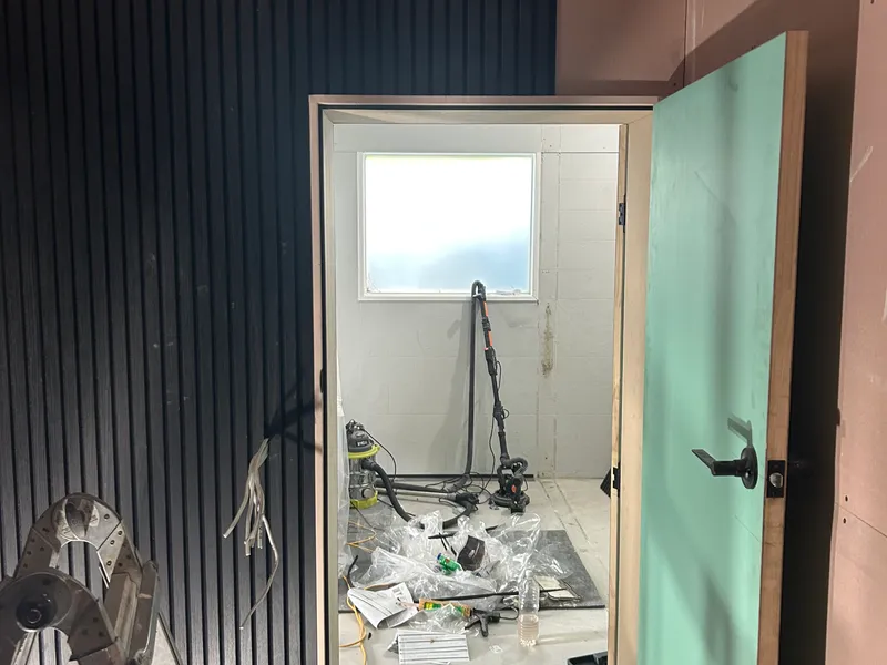 Inside looking at door