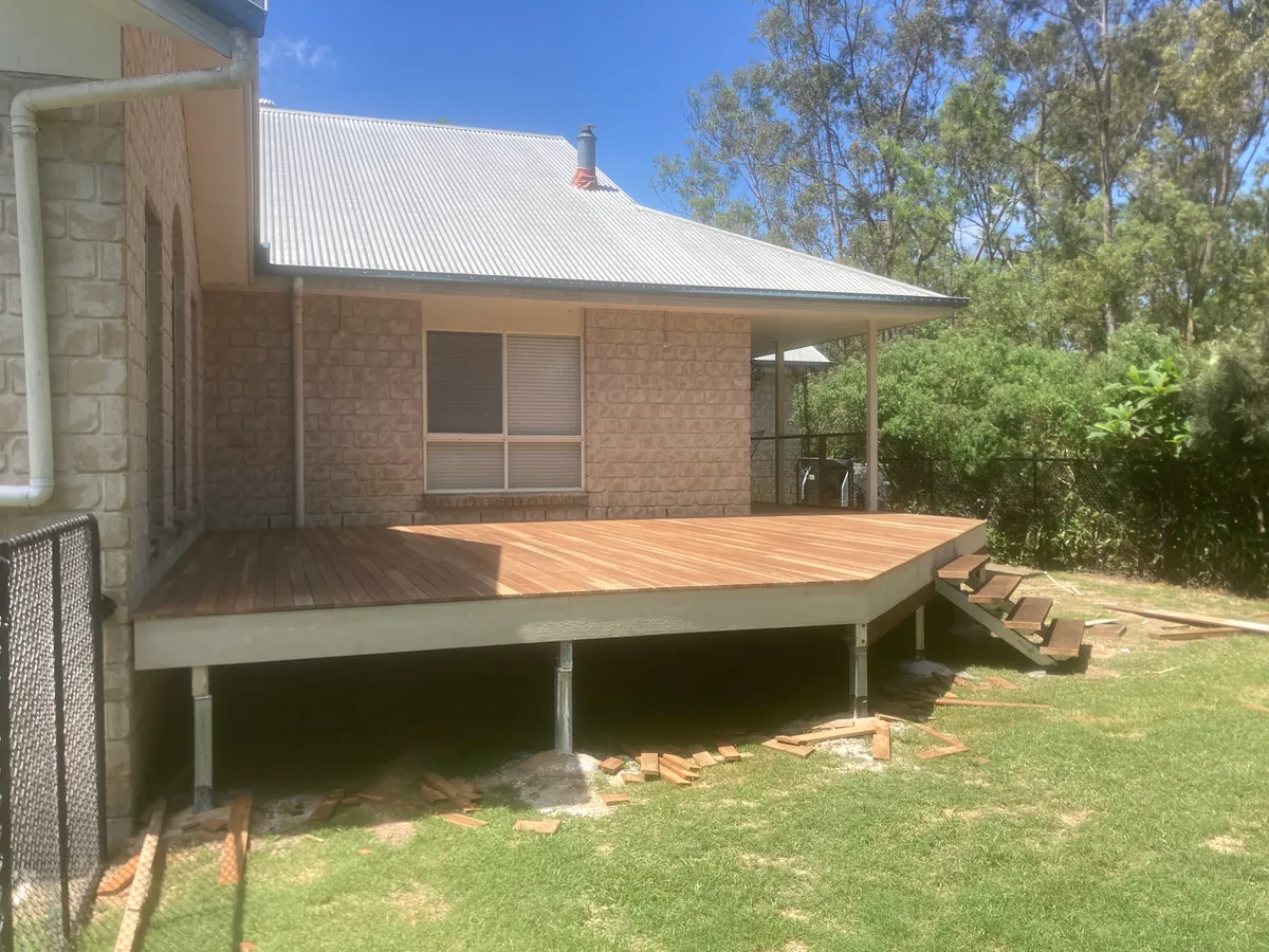 Front view of deck