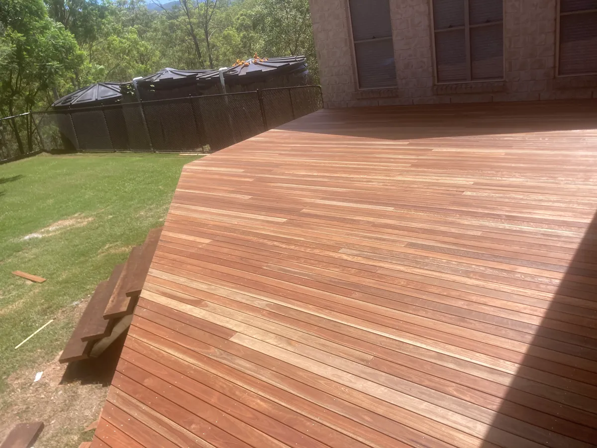Wide angle of deck